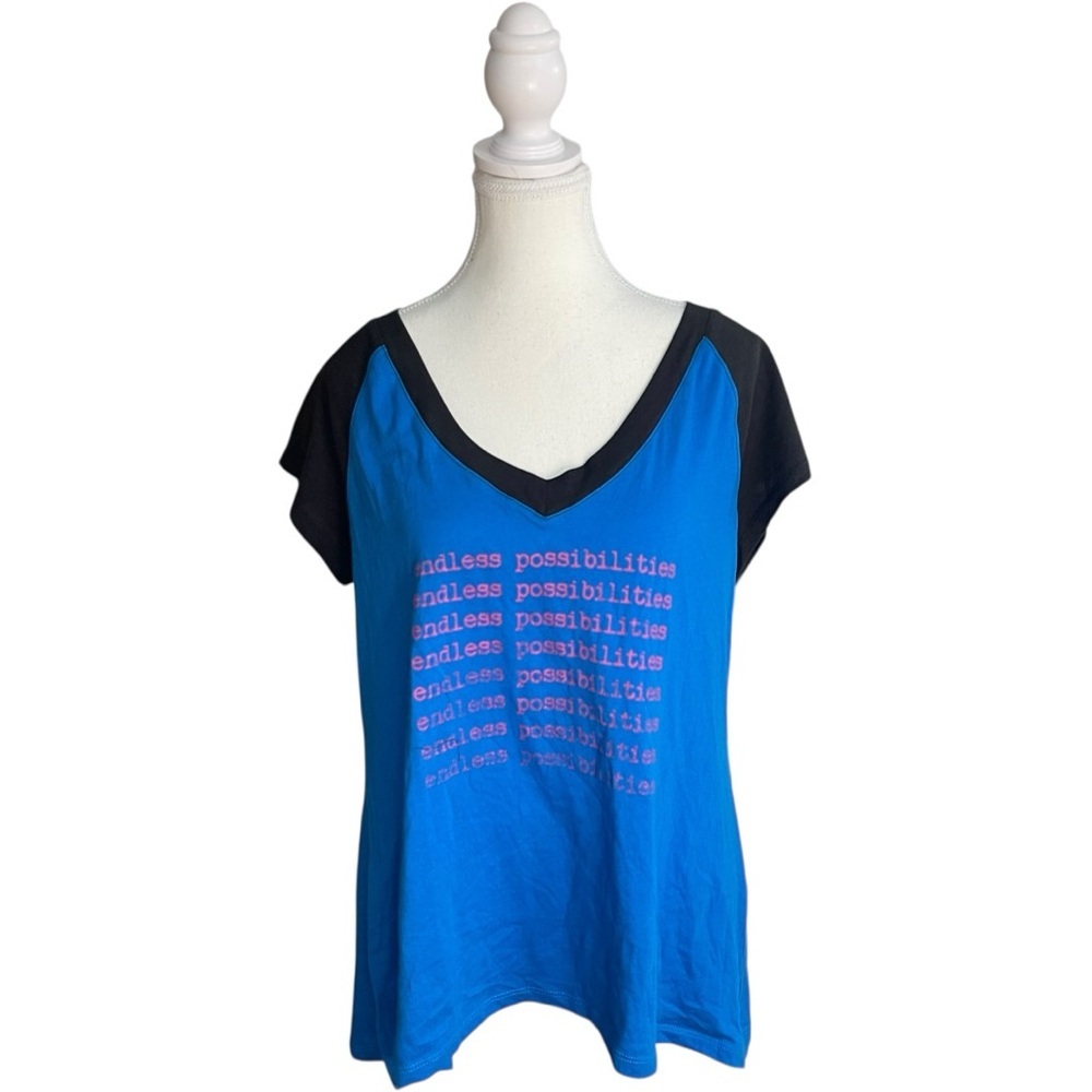 Pink Lotus Endless Possibilities Tee T-Shirt Blue Black
